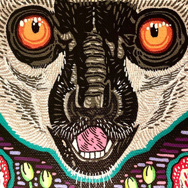 GOLDEN CROWNED SIFAKA- PRINT